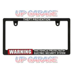 [KG196] THEFT WARNING SECURITY Lic Frame