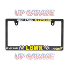 [MG062BKLB] LibertyWalk x MOON-Raised Logo License Plate