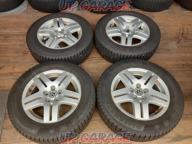 値下げ フォルクスワーゲン純正 Vw ゴルフ4純正 シルバーツイン5本スポーク Continental コンチネンタル Contivikingcontact6 4本セット 中古パーツ買取 販売のアップガレージ