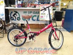 VolksWagen(フォルクスワーゲン) 20インチ折りたたみ自転車 レッド ※フロントブレーキシュー新品交換済み!!