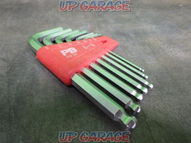 PB(ピービー) 212ZH ボールポイント付き六角レンチセット(インチサイズ)-03