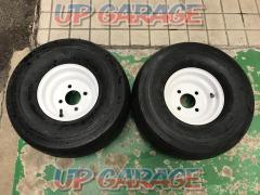 メーカー不明 バギー&トライク用 スチールホイール(ホワイト) + KINGS TIRE (18x9.50-8) 2本