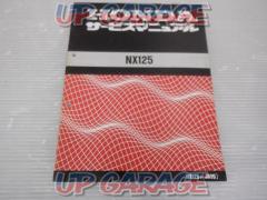 HONDA
Service Manual
NX125
JD09