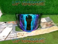 山城 EXTRA SHIELD SHOEI CWR-F2 ミラーシールド ダークスモーク×ブルー ピンロックシート取付済み