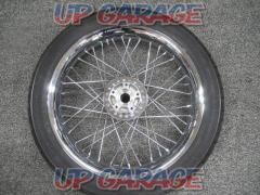 メーカー不明 ハーレーダビッドソン XL1200 スポーツスター メッキ フロントホイール 19x2.50 タイヤは、おまけ!
